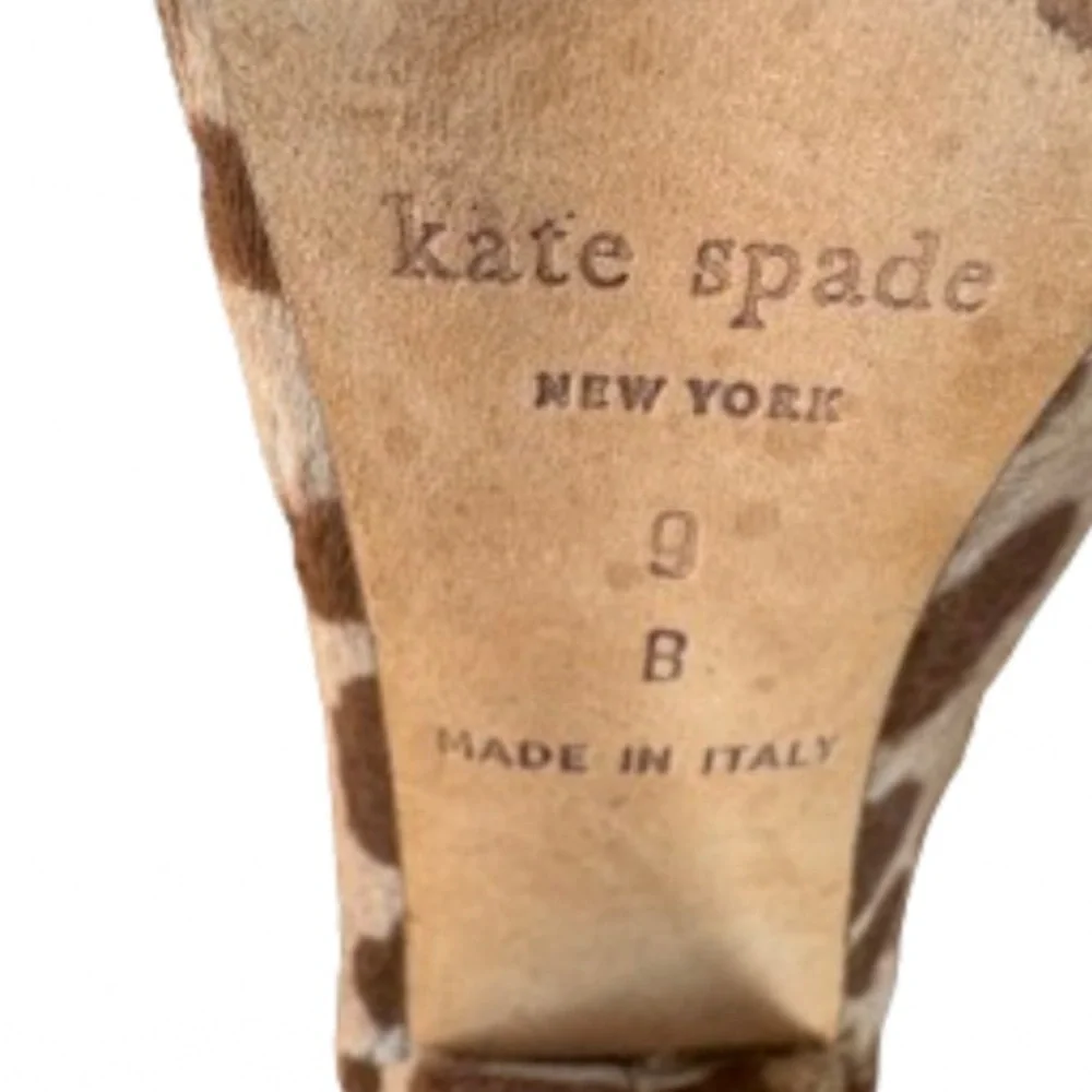 Kate Spade New York Sam Leather Linx Hair Leopard Print Womens Heels Pumps Sz 9B